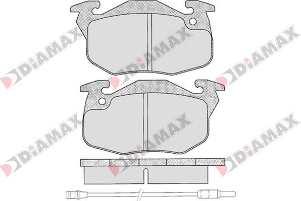 Diamax N09002 - Kit pastiglie freno, Freno a disco autozon.pro