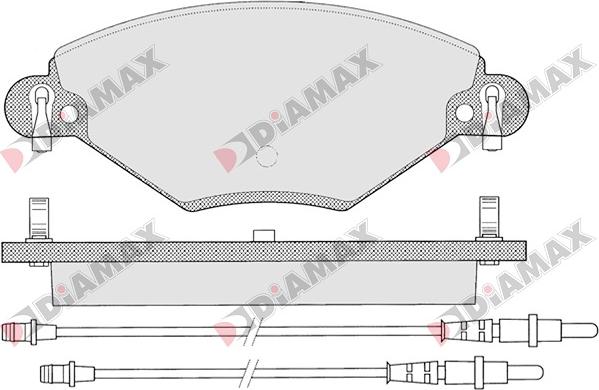 Diamax N09016 - Kit pastiglie freno, Freno a disco autozon.pro