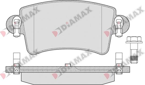 Diamax N09020 - Kit pastiglie freno, Freno a disco autozon.pro