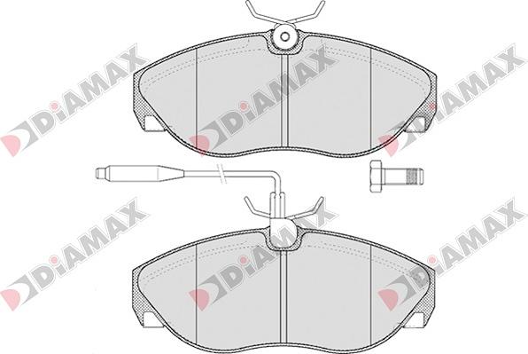 Diamax N09021 - Kit pastiglie freno, Freno a disco autozon.pro