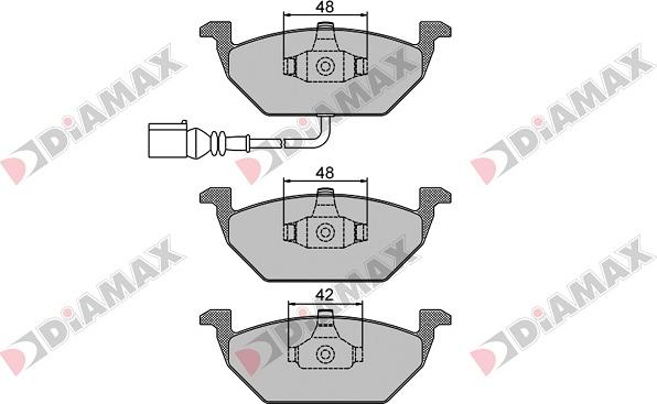 Diamax N09028 - Kit pastiglie freno, Freno a disco autozon.pro