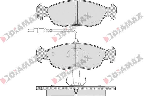 Diamax N09023 - Kit pastiglie freno, Freno a disco autozon.pro