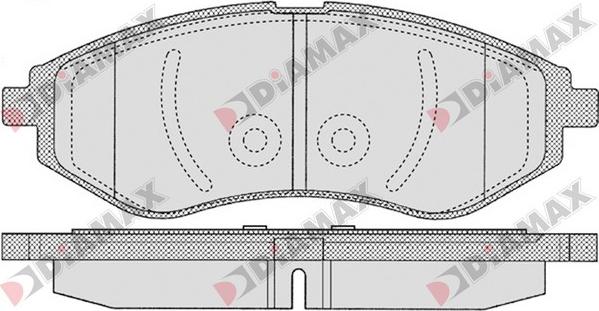 Diamax N09074 - Kit pastiglie freno, Freno a disco autozon.pro