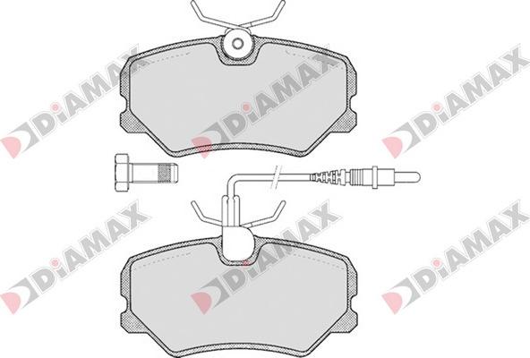 Diamax N09070 - Kit pastiglie freno, Freno a disco autozon.pro