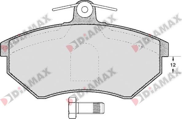 Diamax N09153 - Kit pastiglie freno, Freno a disco autozon.pro