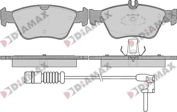 Diamax N09157A - Kit pastiglie freno, Freno a disco autozon.pro