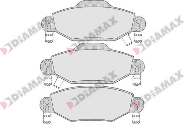 Diamax N09165 - Kit pastiglie freno, Freno a disco autozon.pro