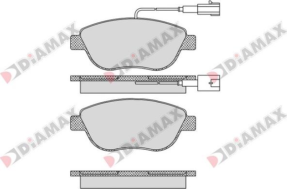 Diamax N09161 - Kit pastiglie freno, Freno a disco autozon.pro