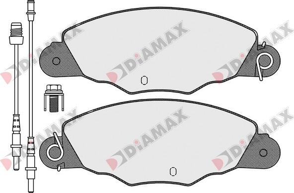 Diamax N09167 - Kit pastiglie freno, Freno a disco autozon.pro