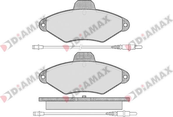 Diamax N09109 - Kit pastiglie freno, Freno a disco autozon.pro