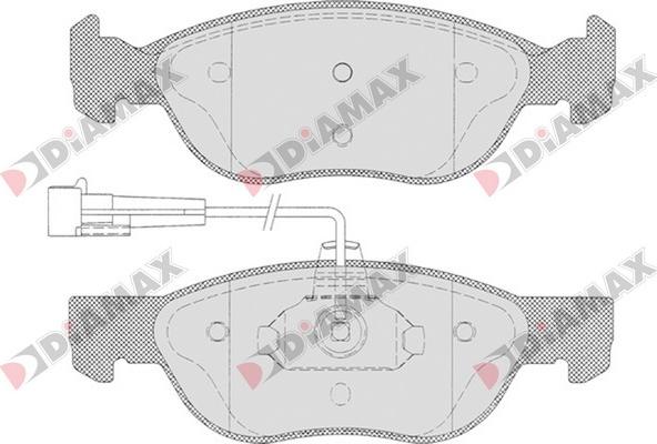 Diamax N09100 - Kit pastiglie freno, Freno a disco autozon.pro