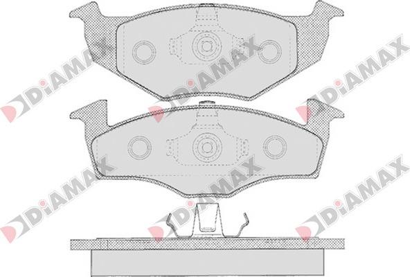 Diamax N09101 - Kit pastiglie freno, Freno a disco autozon.pro