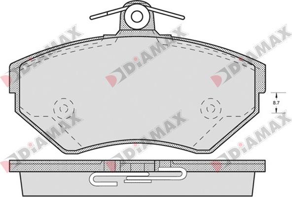 Diamax N09102 - Kit pastiglie freno, Freno a disco autozon.pro