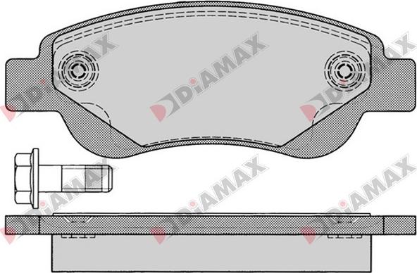 Diamax N09107 - Kit pastiglie freno, Freno a disco autozon.pro