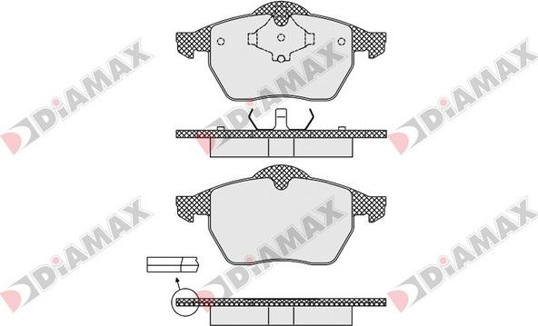 Diamax N09113 - Kit pastiglie freno, Freno a disco autozon.pro