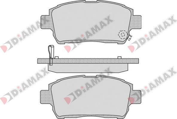 Diamax N09186 - Kit pastiglie freno, Freno a disco autozon.pro