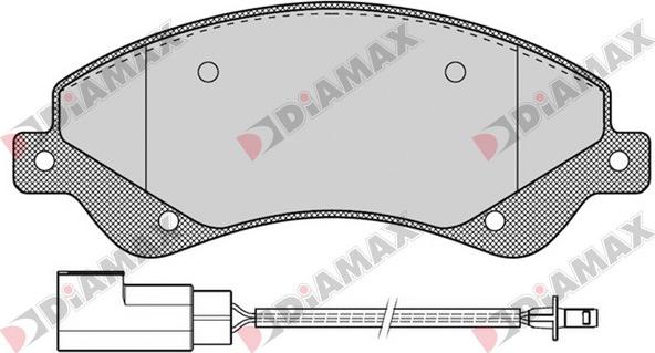 Diamax N09187 - Kit pastiglie freno, Freno a disco autozon.pro