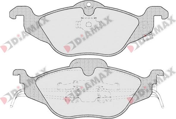 Diamax N09125 - Kit pastiglie freno, Freno a disco autozon.pro