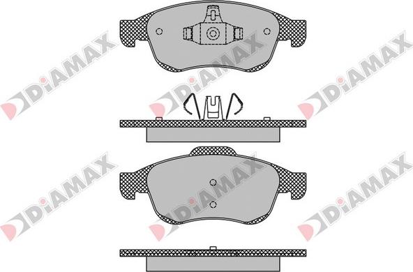 Diamax N09173 - Kit pastiglie freno, Freno a disco autozon.pro