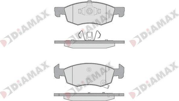 Diamax N09853 - Kit pastiglie freno, Freno a disco autozon.pro