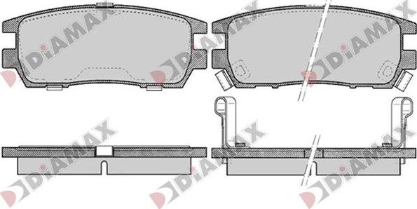 Diamax N09805 - Kit pastiglie freno, Freno a disco autozon.pro