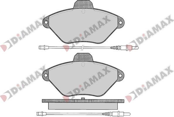 Diamax N09803 - Kit pastiglie freno, Freno a disco autozon.pro