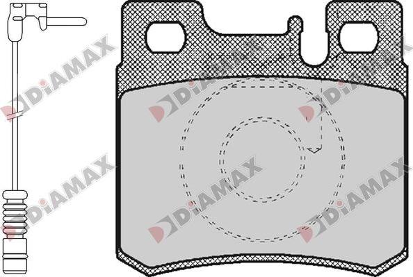 Diamax N09819A - Kit pastiglie freno, Freno a disco autozon.pro