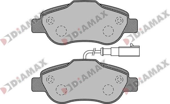 Diamax N09834 - Kit pastiglie freno, Freno a disco autozon.pro