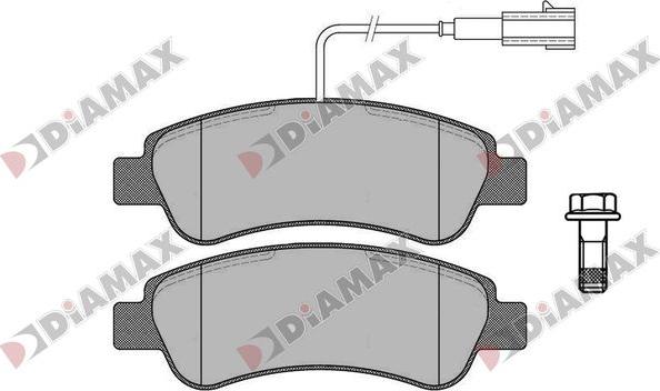 Diamax N09829 - Kit pastiglie freno, Freno a disco autozon.pro