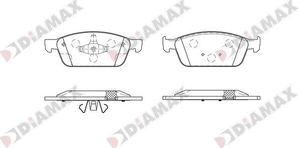 Diamax N09824 - Kit pastiglie freno, Freno a disco autozon.pro