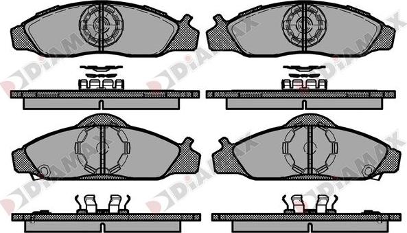 Diamax N09879 - Kit pastiglie freno, Freno a disco autozon.pro