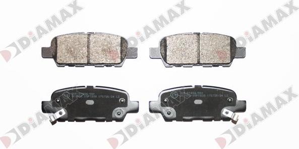 Diamax N09870 - Kit pastiglie freno, Freno a disco autozon.pro