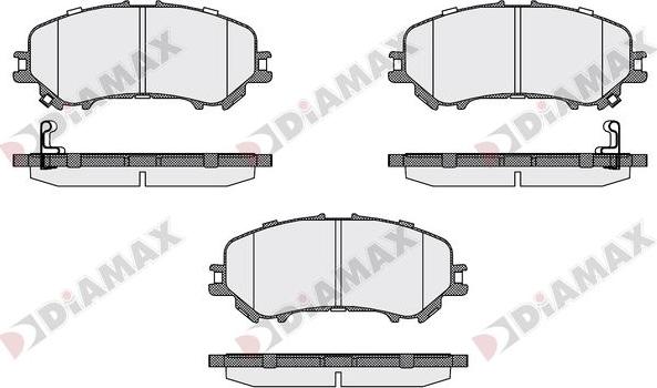 Diamax N09877 - Kit pastiglie freno, Freno a disco autozon.pro