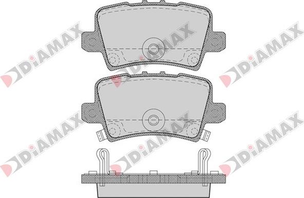 Diamax N09396 - Kit pastiglie freno, Freno a disco autozon.pro