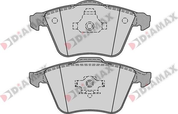 Diamax N09397 - Kit pastiglie freno, Freno a disco autozon.pro