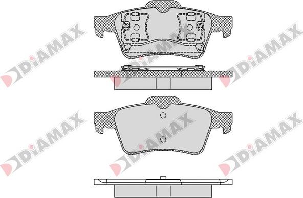 Diamax N09349 - Kit pastiglie freno, Freno a disco autozon.pro