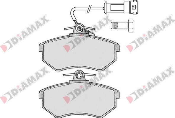 Diamax N09341 - Kit pastiglie freno, Freno a disco autozon.pro