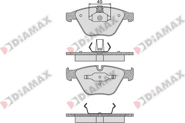 Diamax N09352 - Kit pastiglie freno, Freno a disco autozon.pro