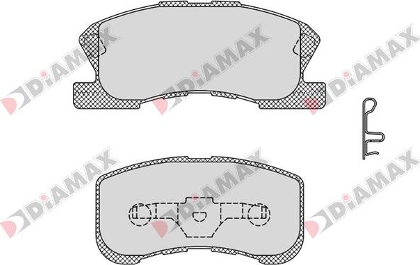 Diamax N09301 - Kit pastiglie freno, Freno a disco autozon.pro