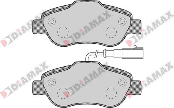 Diamax N09386 - Kit pastiglie freno, Freno a disco autozon.pro