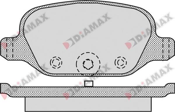 Diamax N09388 - Kit pastiglie freno, Freno a disco autozon.pro