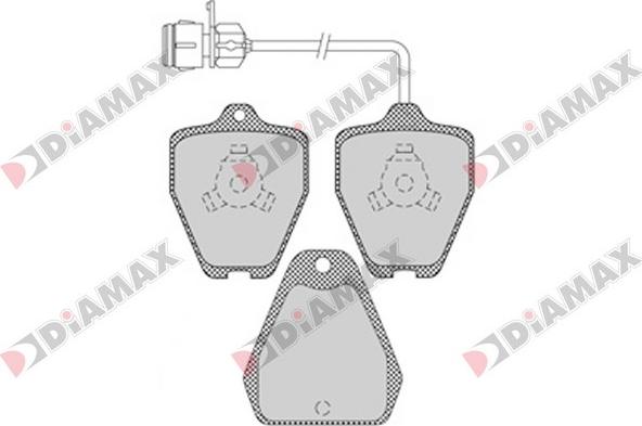 Diamax N09330 - Kit pastiglie freno, Freno a disco autozon.pro