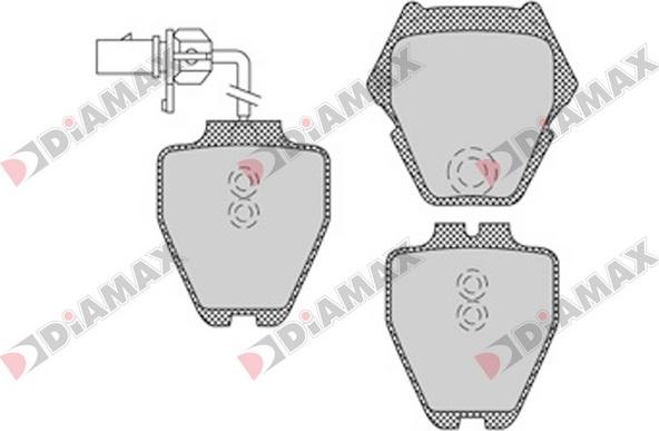 Diamax N09332 - Kit pastiglie freno, Freno a disco autozon.pro