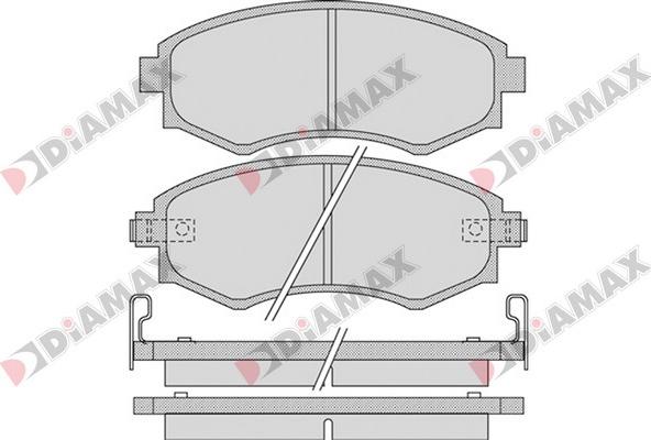 Diamax N09321 - Kit pastiglie freno, Freno a disco autozon.pro