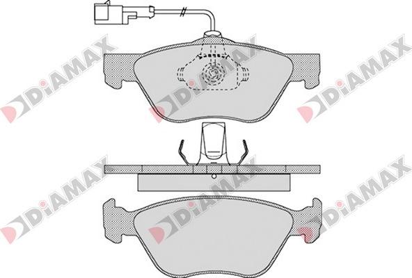 Diamax N09322 - Kit pastiglie freno, Freno a disco autozon.pro