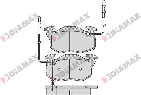 Diamax N09327 - Kit pastiglie freno, Freno a disco autozon.pro