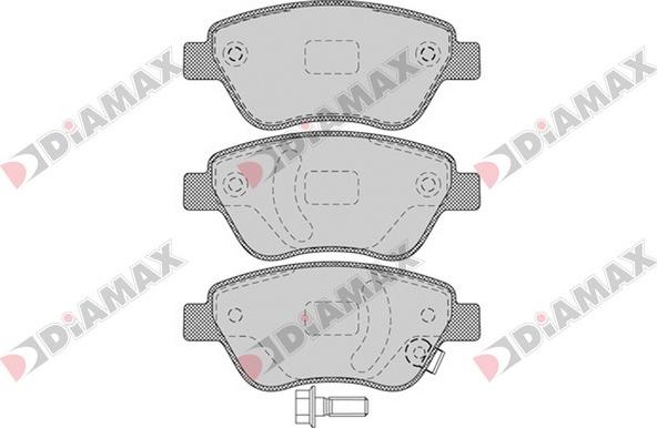 Diamax N09379 - Kit pastiglie freno, Freno a disco autozon.pro