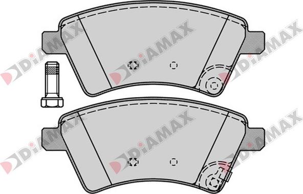 Diamax N09378 - Kit pastiglie freno, Freno a disco autozon.pro