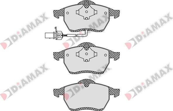 Diamax N09372 - Kit pastiglie freno, Freno a disco autozon.pro