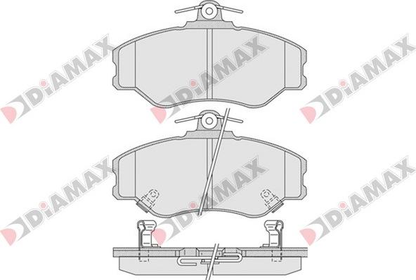 Diamax N09290 - Kit pastiglie freno, Freno a disco autozon.pro